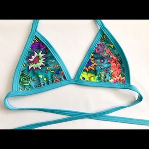 Mi gente teal rugrats wrap bralette
